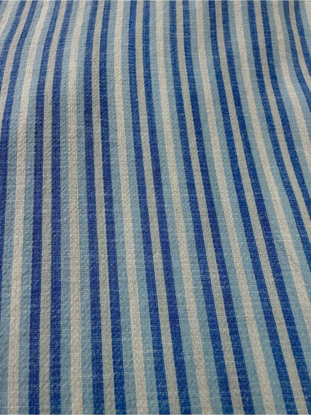 Patagonia Light Blue and White Striped Short-Sleeve Button-Down Shirt - Picture 5 of 12